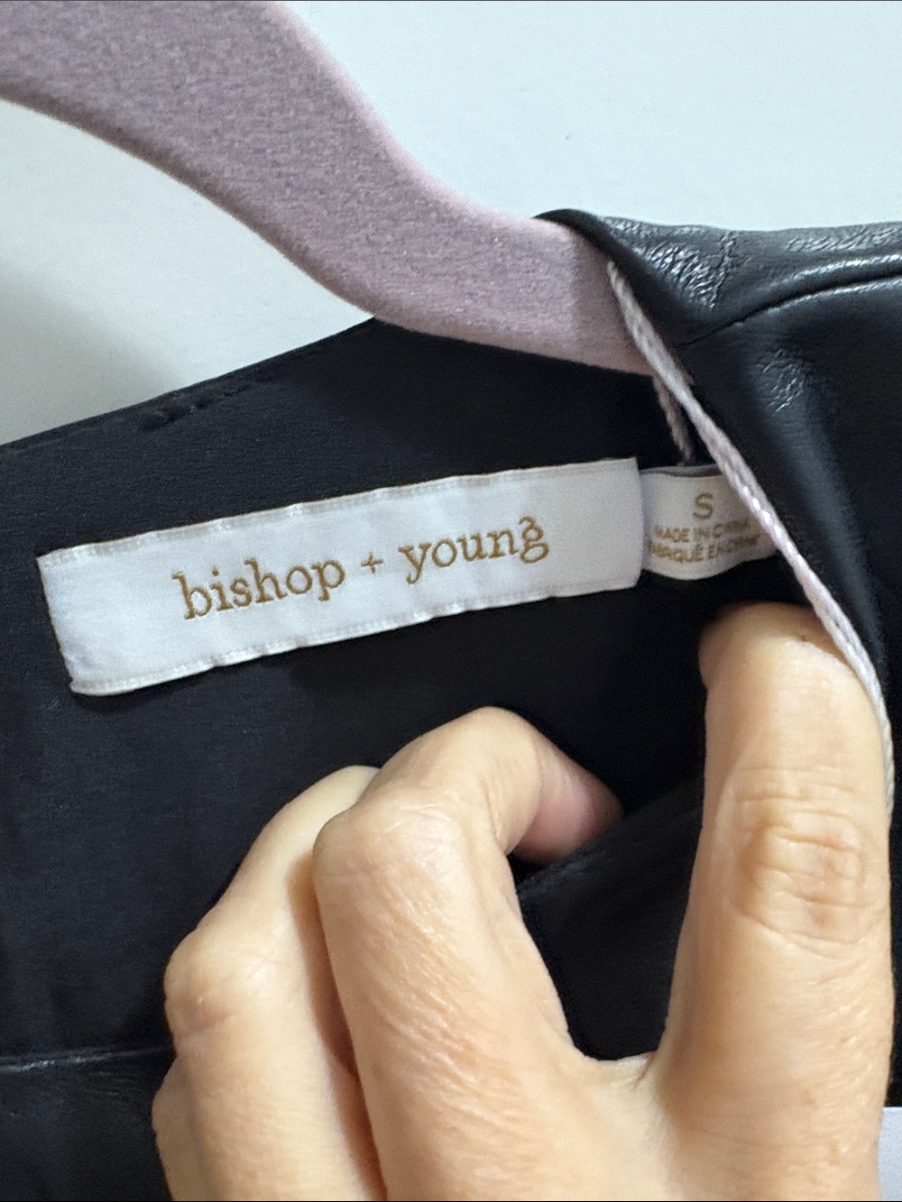 bishop + young Black Faux Leather Mini Sheath Dress - Picture 4 of 4